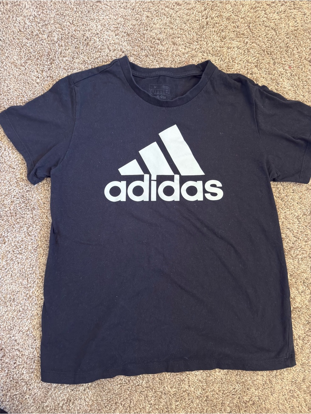 Adidas Kids Black Logo Tee